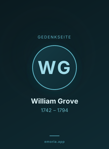 Gedenkportrait von William Grove