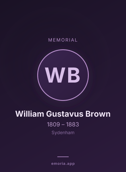 Memorial portrait of William Gustavus Brown