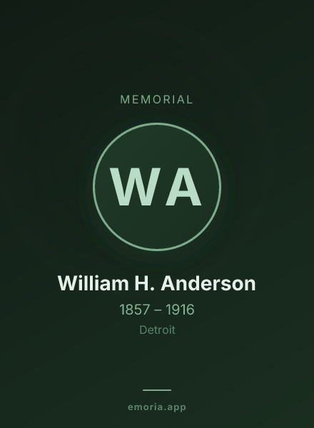 Memorial portrait of William H. Anderson