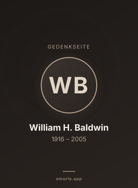 Gedenkportrait von William H. Baldwin