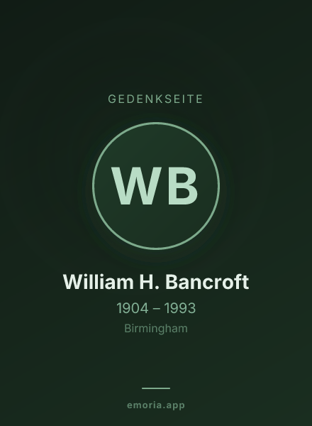 Gedenkportrait von William H. Bancroft