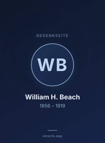 Gedenkportrait von William H. Beach
