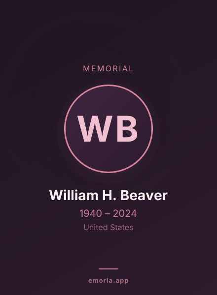 Memorial portrait of William H. Beaver
