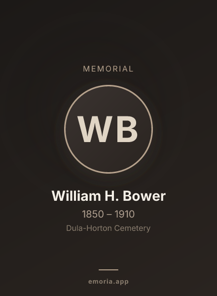 Memorial portrait of William H. Bower