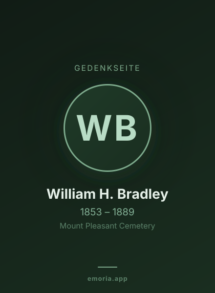 Gedenkportrait von William H. Bradley