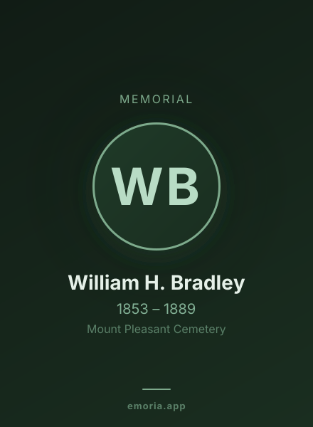 Memorial portrait of William H. Bradley