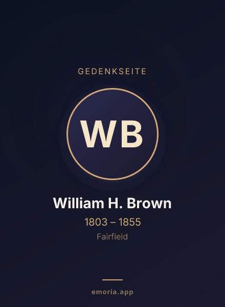 Gedenkportrait von William H. Brown