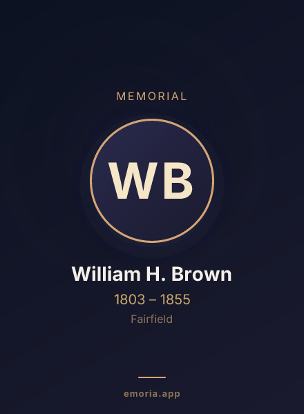 Memorial portrait of William H. Brown