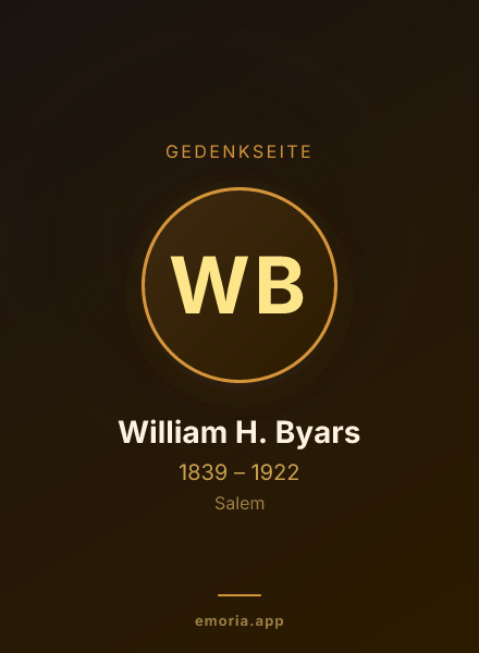 Gedenkportrait von William H. Byars