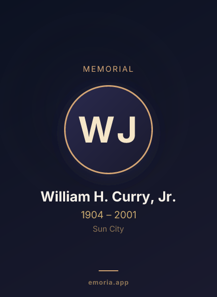 Memorial portrait of William H. Curry, Jr.
