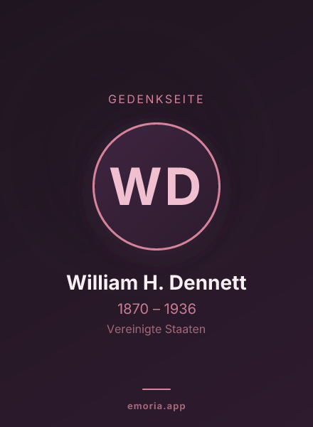 Gedenkportrait von William H. Dennett