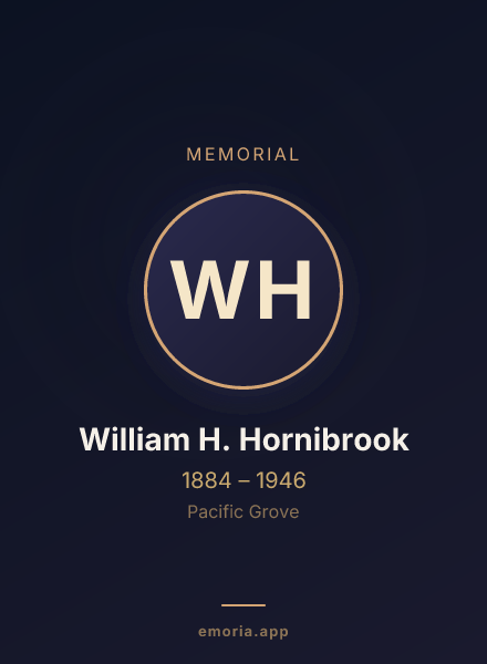 Memorial portrait of William H. Hornibrook