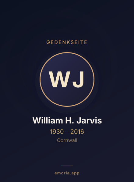 Gedenkportrait von William H. Jarvis