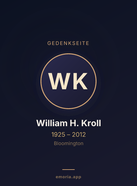 Gedenkportrait von William H. Kroll