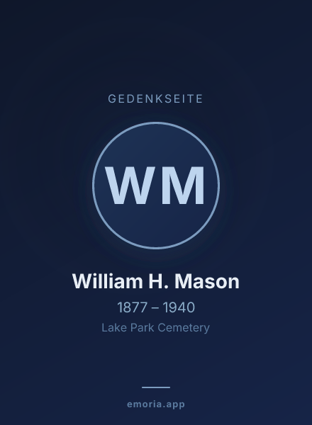Gedenkportrait von William H. Mason