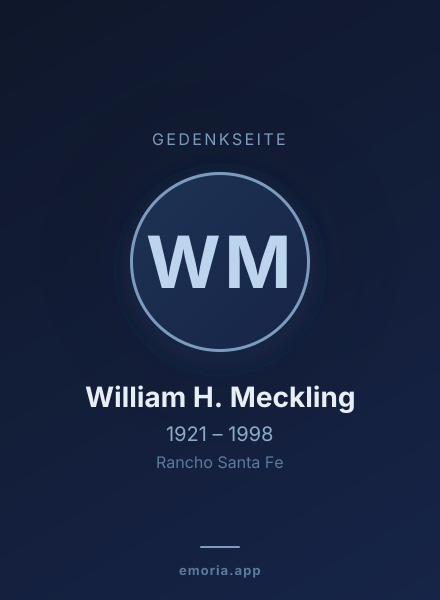 Gedenkportrait von William H. Meckling