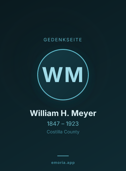 Gedenkportrait von William H. Meyer