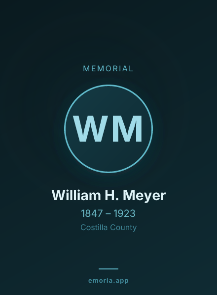 Memorial portrait of William H. Meyer