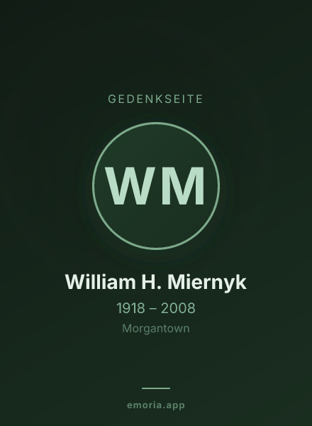 Gedenkportrait von William H. Miernyk