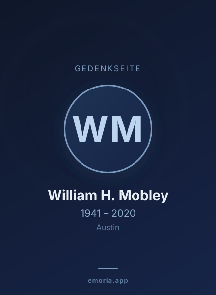 Gedenkportrait von William H. Mobley