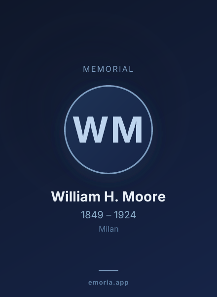 Memorial portrait of William H. Moore