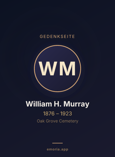 Gedenkportrait von William H. Murray