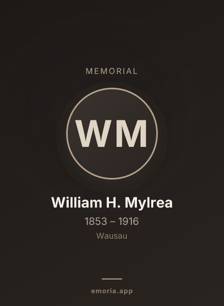 Memorial portrait of William H. Mylrea