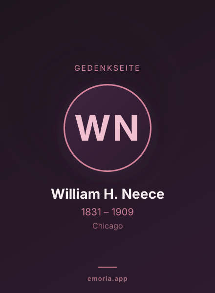 Gedenkportrait von William H. Neece