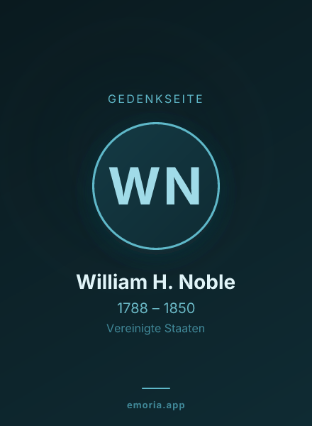 Gedenkportrait von William H. Noble