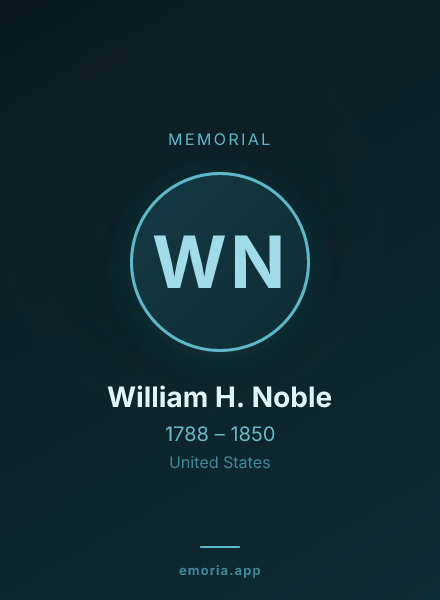 Memorial portrait of William H. Noble