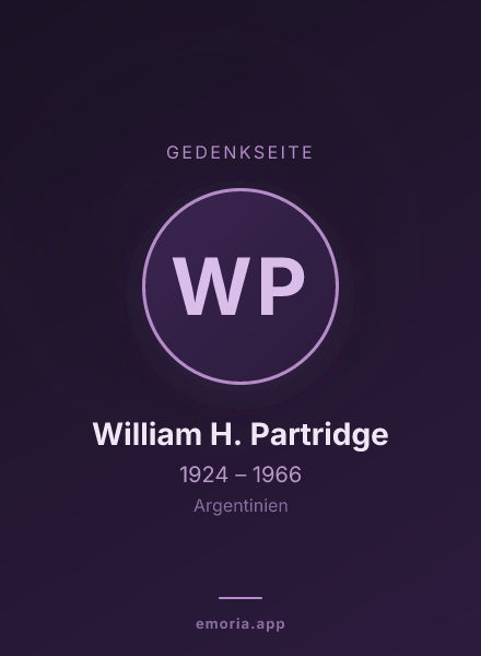 Gedenkportrait von William H. Partridge