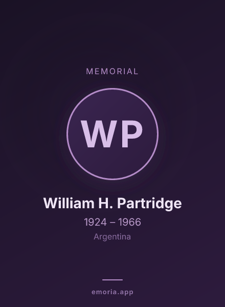 Memorial portrait of William H. Partridge