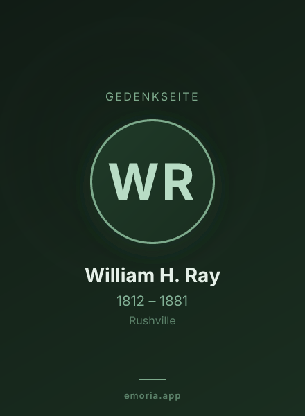 Gedenkportrait von William H. Ray