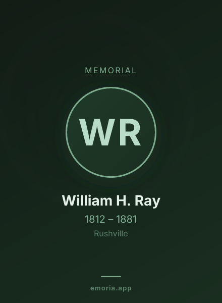 Memorial portrait of William H. Ray