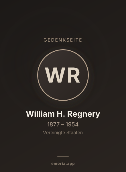 Gedenkportrait von William H. Regnery