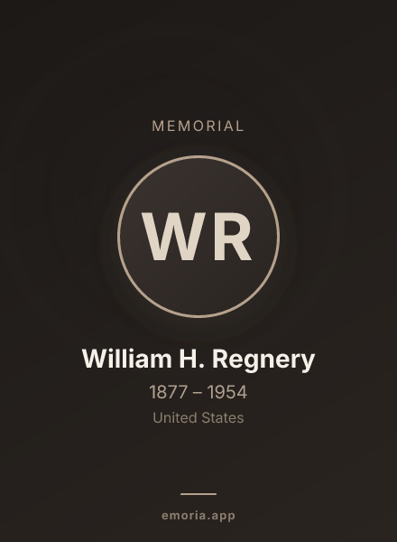Memorial portrait of William H. Regnery