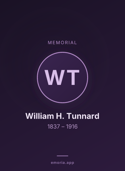 Memorial portrait of William H. Tunnard