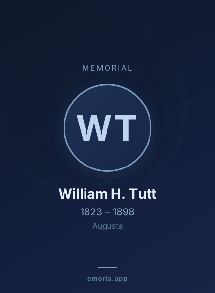 Memorial portrait of William H. Tutt