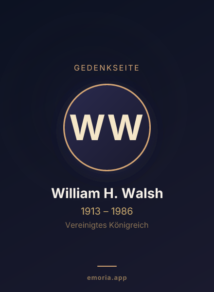 Gedenkportrait von William H. Walsh