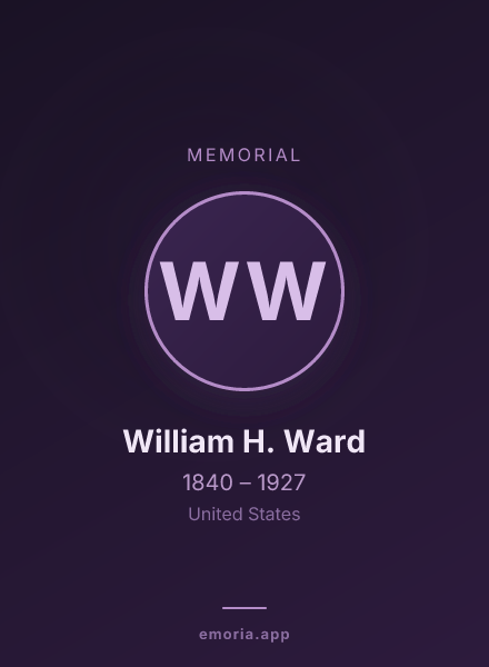 Memorial portrait of William H. Ward