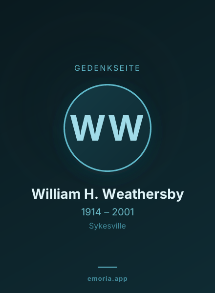Gedenkportrait von William H. Weathersby