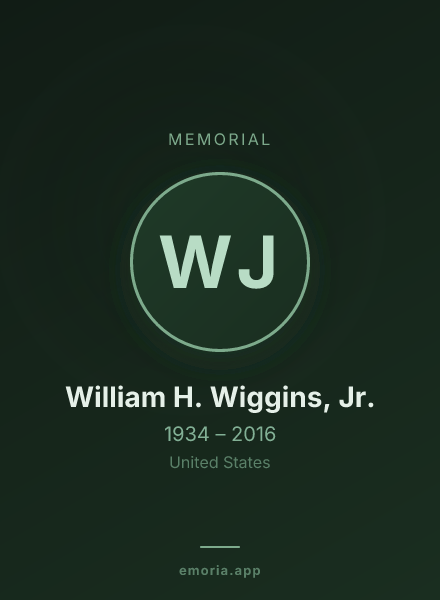 Memorial portrait of William H. Wiggins, Jr.