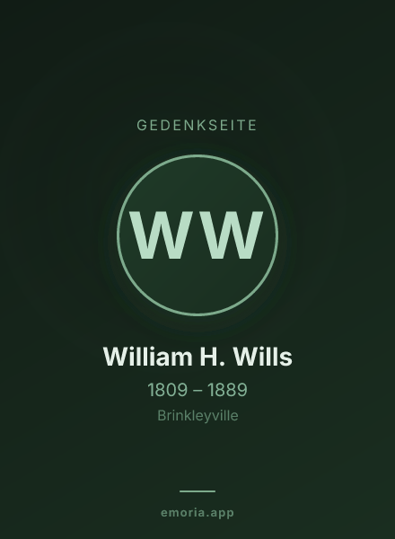 Gedenkportrait von William H. Wills