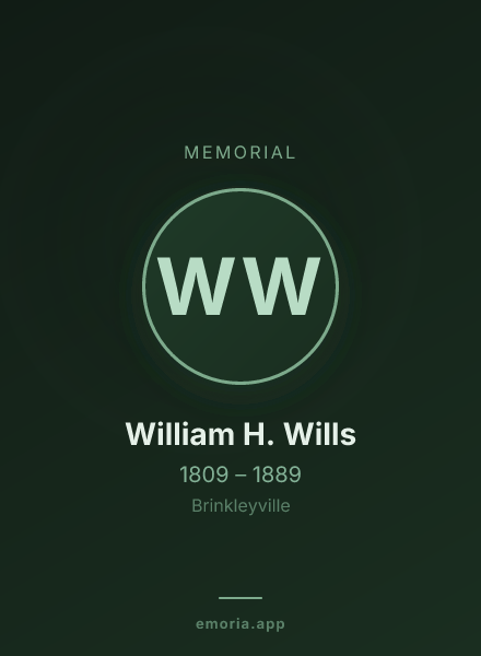 Memorial portrait of William H. Wills