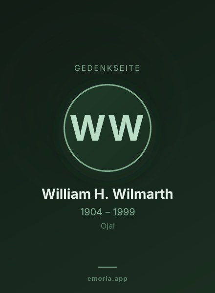 Gedenkportrait von William H. Wilmarth