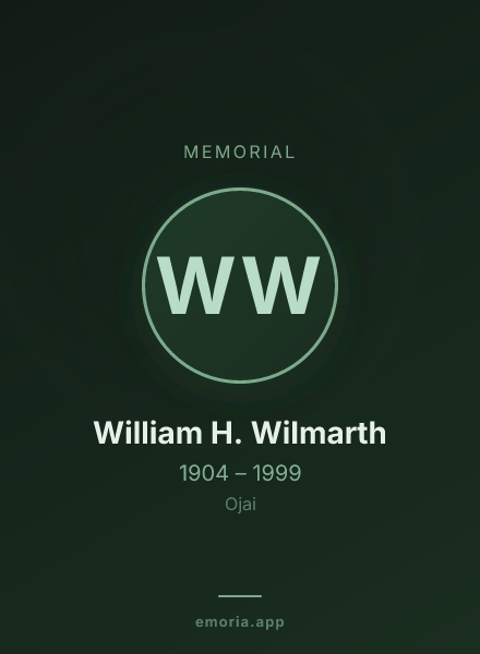 Memorial portrait of William H. Wilmarth