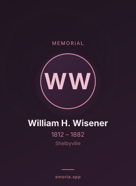 Memorial portrait of William H. Wisener