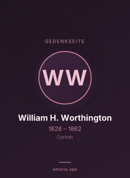 Gedenkportrait von William H. Worthington