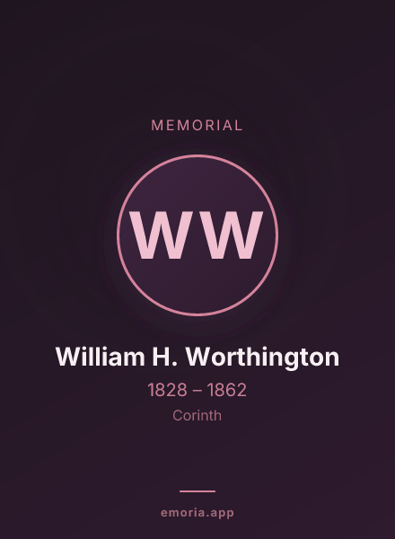 Memorial portrait of William H. Worthington