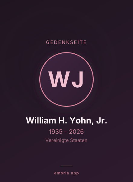 Gedenkportrait von William H. Yohn, Jr.